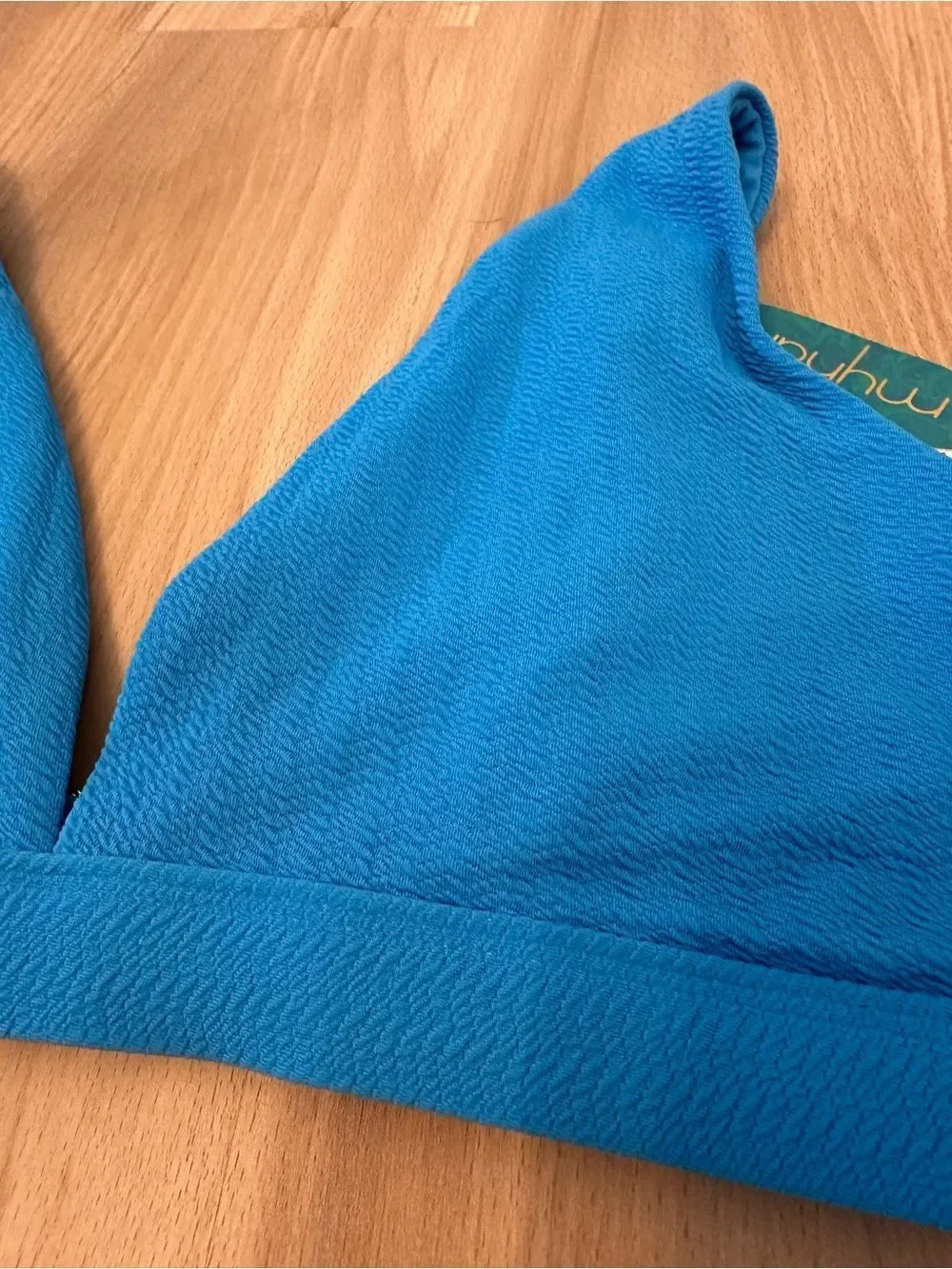 Mynah Aruba Sky Bright Blue Triangle Bikini Top